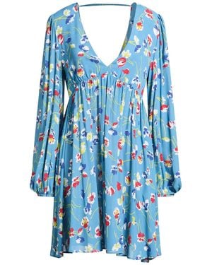 SOLOTRE Light Mini Dress Viscose - Blue