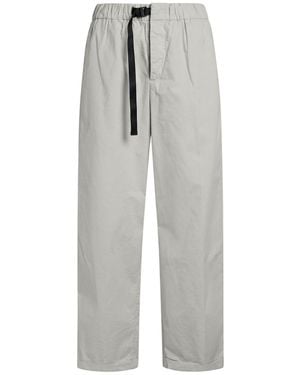 White Sand Light Pants Cotton, Elastane - Gray