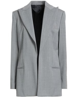 Helmut Lang Blazer Wool, Virgin Wool, Elastane - Gray