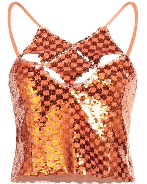 Isabelle Blanche Top Polyester, Acetate - Orange