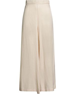 Whyci Ivory Pants Viscose, Linen, Rayon - White