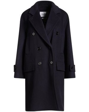 Max Mara Midnight Coat Virgin Wool, Cashmere - Blue