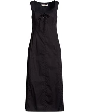 19.70 Nineteen Seventy Midi Dress Cotton - Black
