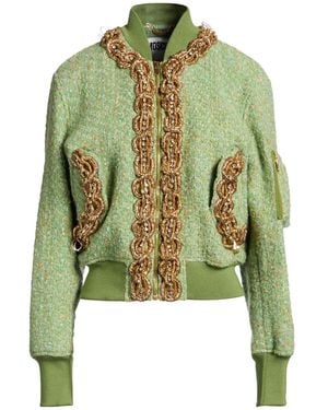Moschino Jacket Virgin Wool, Cotton, Polyester, Acrylic - Green