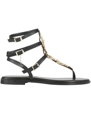 Caryatis Thong Sandal Leather - Black