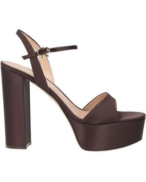Gianvito Rossi Dark Sandals Textile Fibers - Brown