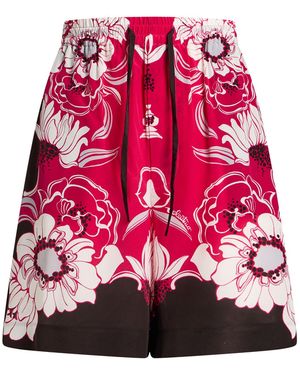 Valentino Garavani Shorts & Bermuda Shorts Silk - Red