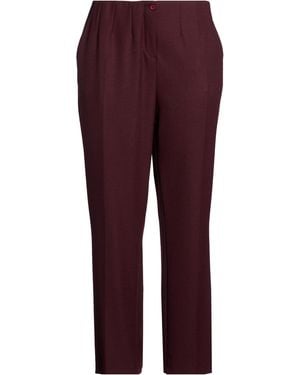 Xandres Burgundy Trousers Recycled Polyester, Viscose, Wool, Elastane - Purple