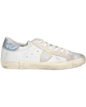 Philippe Model Trainers Leather, Textile Fibres - White