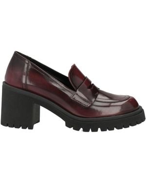 Fabbrica Dei Colli Burgundy Loafers Leather - Brown
