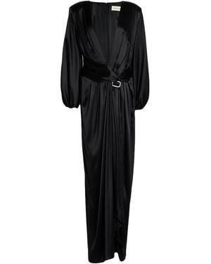Alexandre Vauthier Maxi Dress Silk, Elastane, Viscose - Black
