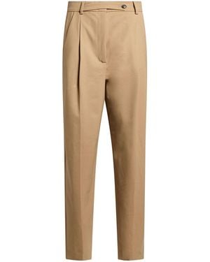 Tela Camel Pants Polyester, Virgin Wool, Elastane - Natural