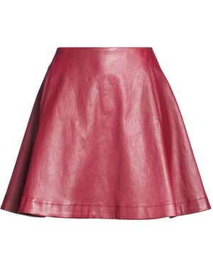 Stouls Brick Mini Skirt Lambskin - Red