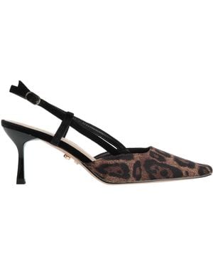 Twenty Four Haitch Court Shoes Textile Fibres, Synthetic Material - Black
