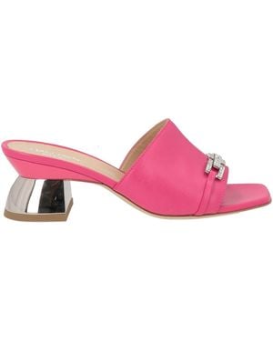 Baldinini Fuchsia Sandals Calfskin - Pink