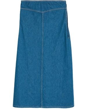 Ferragamo Mini Dress Cotton - Blue