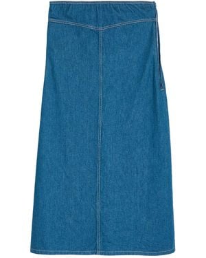 Ferragamo Mini Dress Cotton - Blue