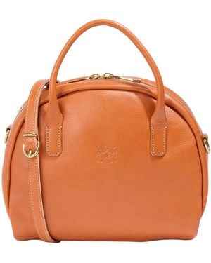 Il Bisonte Tan Handbag Leather - Orange