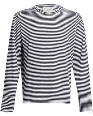 Officine Generale T-Shirt Cotton, Linen - Blue