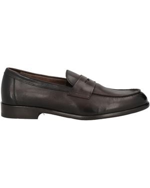 Doucal's Dark Loafers Leather - Gray
