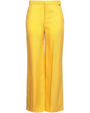 Liu Jo Marigold Trousers Viscose, Linen - Yellow