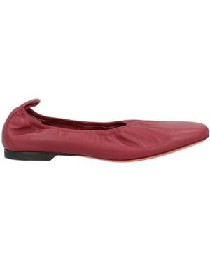 Santoni Ballet Flats - Red