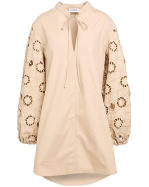 Dondup Mini Dress Cotton - Natural