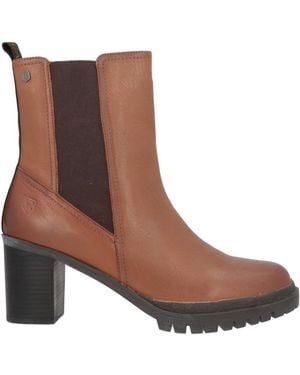 Carmela Camel Ankle Boots Leather, Textile Fibers - Brown