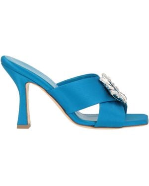 Aldo Castagna Azure Sandals Textile Fibres - Blue