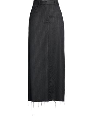 Department 5 Charcoal Maxi Skirt Virgin Wool, Polyester, Viscose, Elastane - Black
