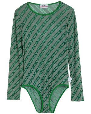 Gcds Bodysuit Polyester, Elastane - Green