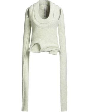 Rick Owens Midi Dress Alpaca Wool, Polyamide, Wool, Elastane - White