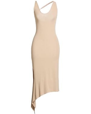 Courreges Sand Midi Dress Viscose, Elastane - Natural