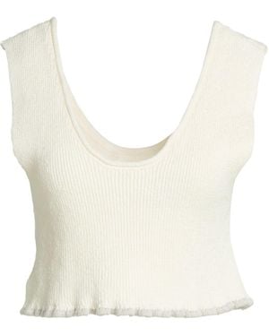 Jacquemus Ivory Top Linen, Polyamide, Elastane - White