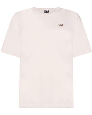 EA7 Cream T-Shirt Organic Cotton, Modal, Elastane - Pink