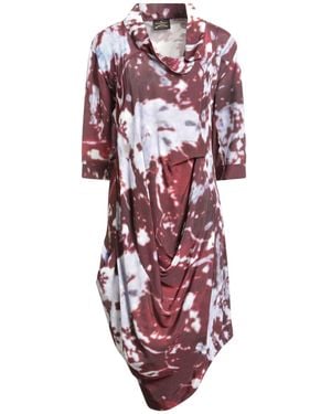 Vivienne Westwood Burgundy Midi Dress Viscose - Red