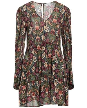 SKILLS & GENES Mini Dress Viscose - Brown