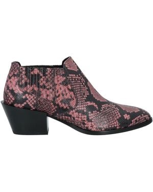 Tod's Antique Rose Ankle Boots Leather - Purple