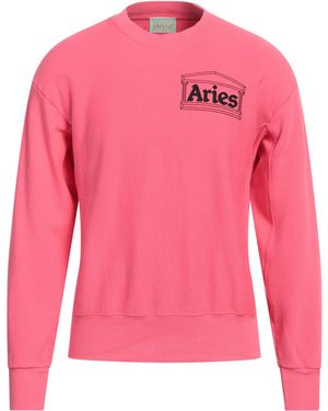 Aries Fuchsia Sweatshirt Cotton - Pink