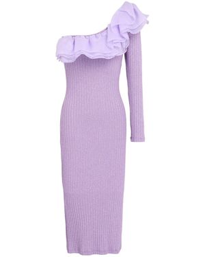 ViCOLO Midi Dress Viscose, Polyester, Elastic Fibers, Polyamide - Purple