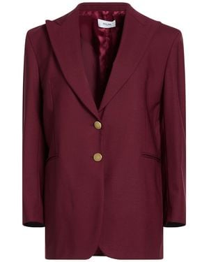 SAULINA Milano Burgundy Blazer Wool, Nylon - Purple