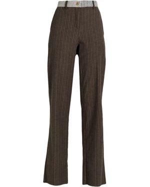 VITELLI Khaki Pants Virgin Wool, Cotton, Elastane - Gray
