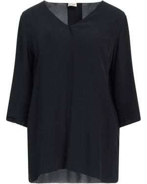HER SHIRT HER DRESS Top Polyester - Black