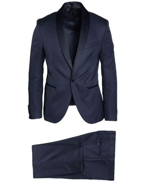 Manuel Ritz Suit Polyester, Wool - Blue