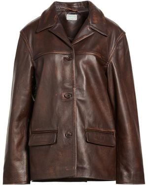 Guess Jacket Cow Leather - Brown