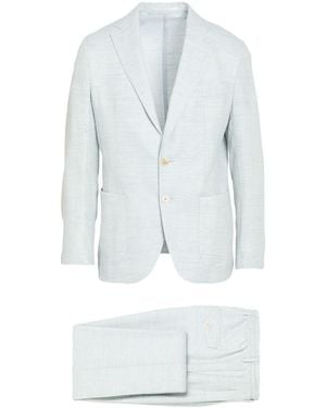 Eleventy Platinum Suit Linen, Wool - White