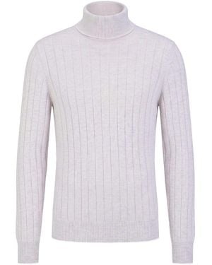 Eleventy Platinum Light Turtleneck Cashmere - White