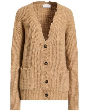 Laneus Camel Cardigan Baby Alpaca Wool, Polyamide, Virgin Wool, Polyester - Natural