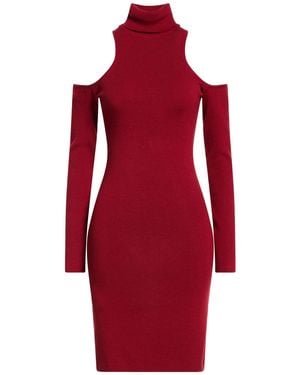 Akep Brick Midi Dress Lyocell, Wool, Elastane - Red