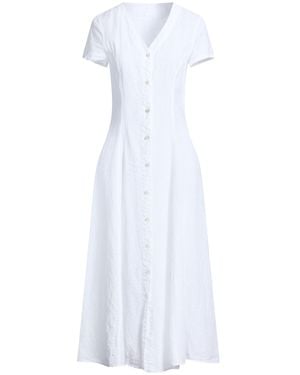 120% Lino Maxi Dress Linen - White